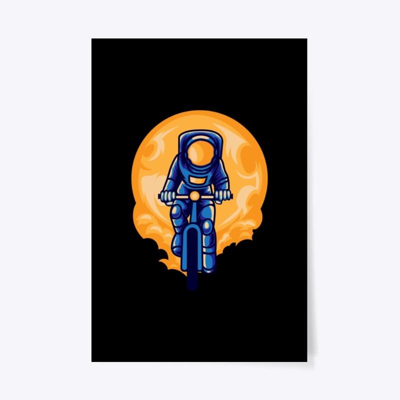 Astronaut Riding Bicycle